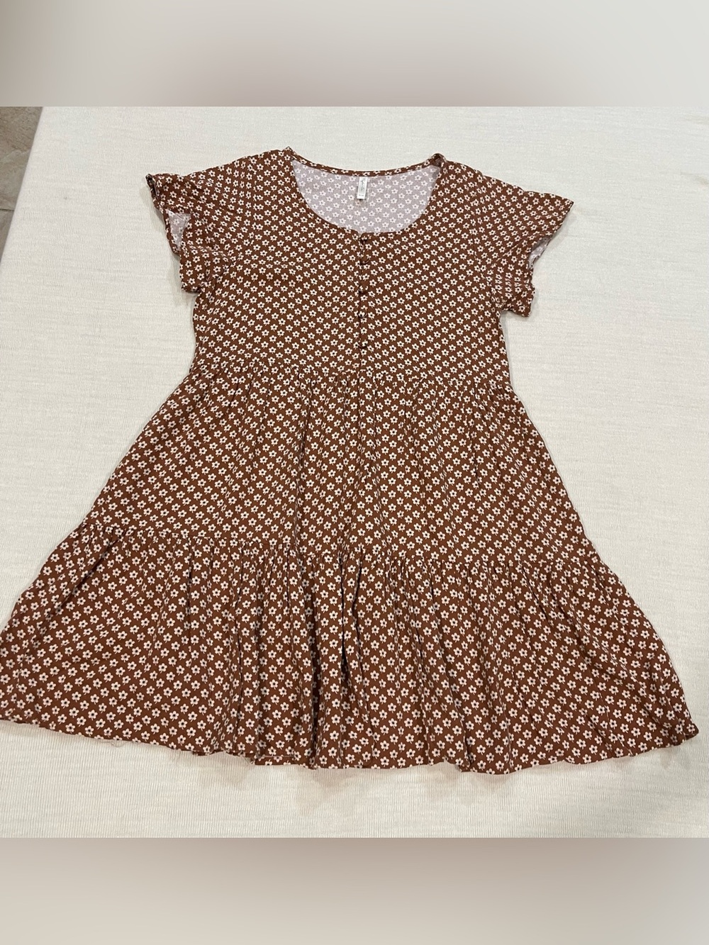 Rylee + Cru Flower Power Dolly Dress Amber Ochre Girls Size 10-12Y